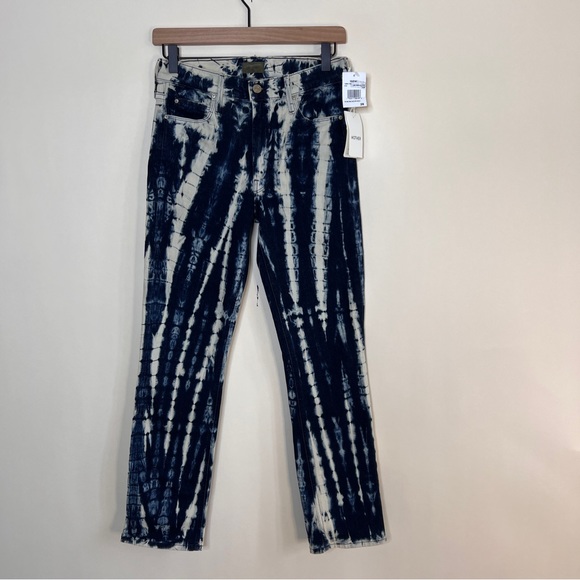 MOTHER Denim The Dazzler Mid-Rise Ankle Tie-Dye Jeans Sz 26 - Picture 4 of 7